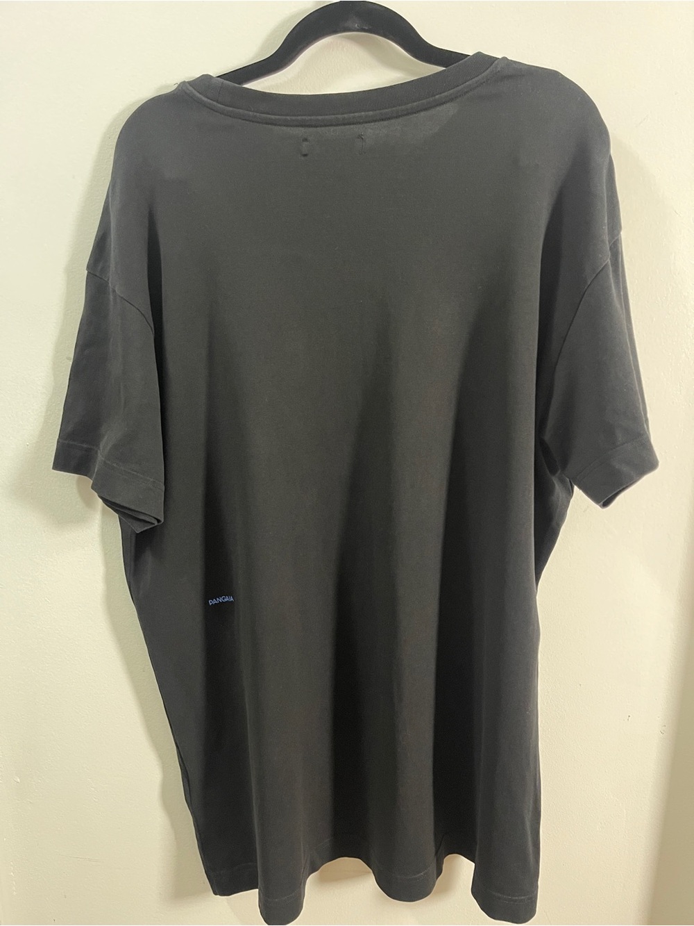 PANGAIA Black Short-Sleeve Tee with Small Blue Print - Picture 7 of 8